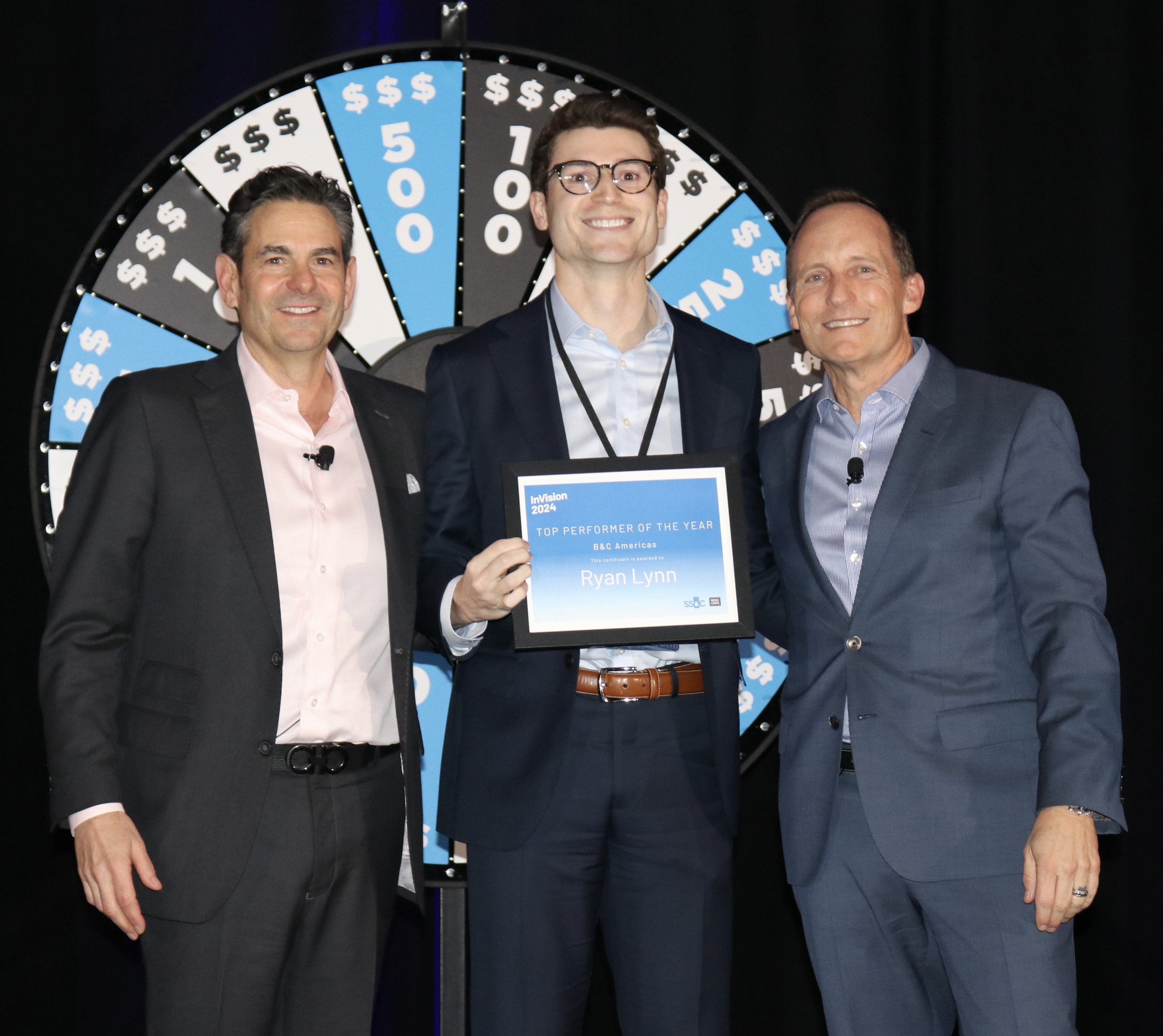 Ryan Lynn receiving an award